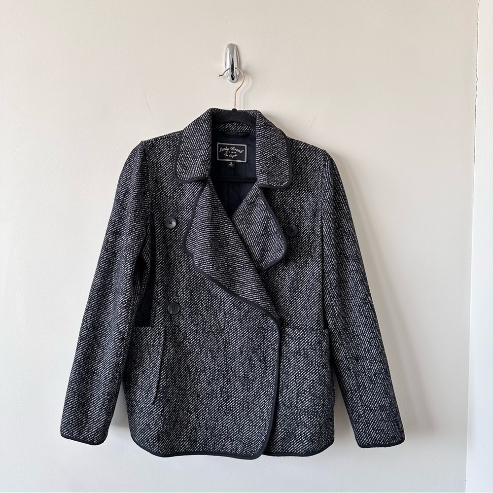 LUCKY Brand-Wool Blend Double Pocket/Double Breasted Short Medium Weight Jacket